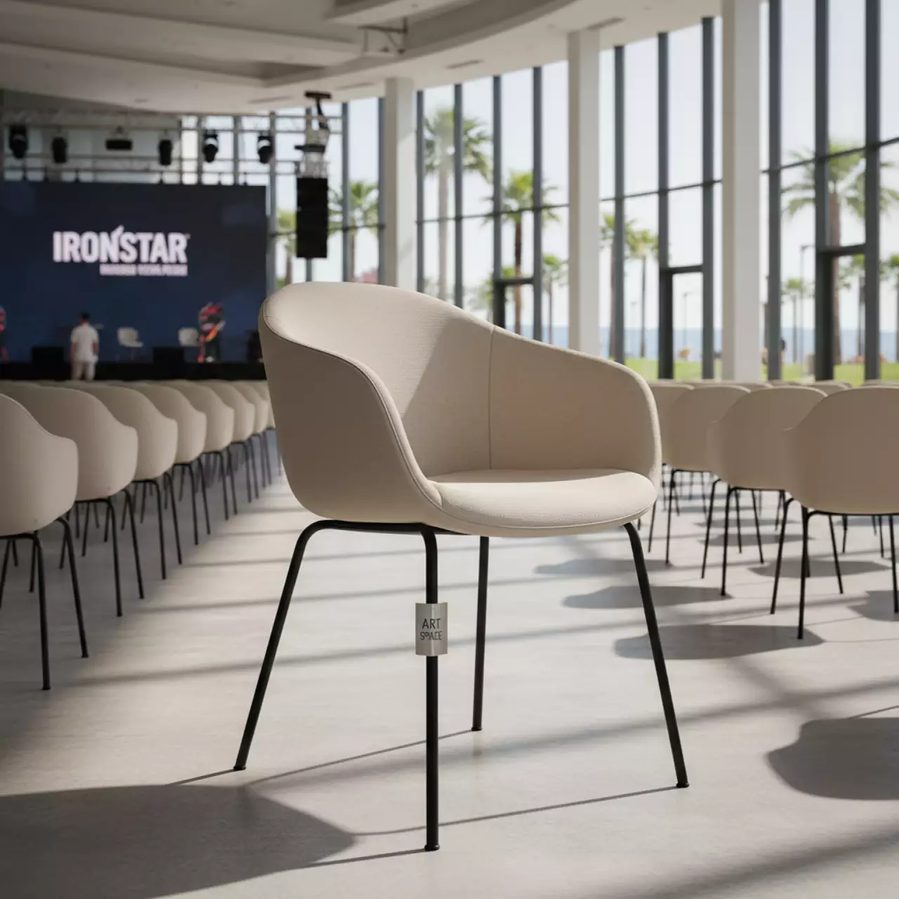Аренда Стул Kongsberg светло бежевый черные ножки в Сочи Парк Отеле — ART SPACE