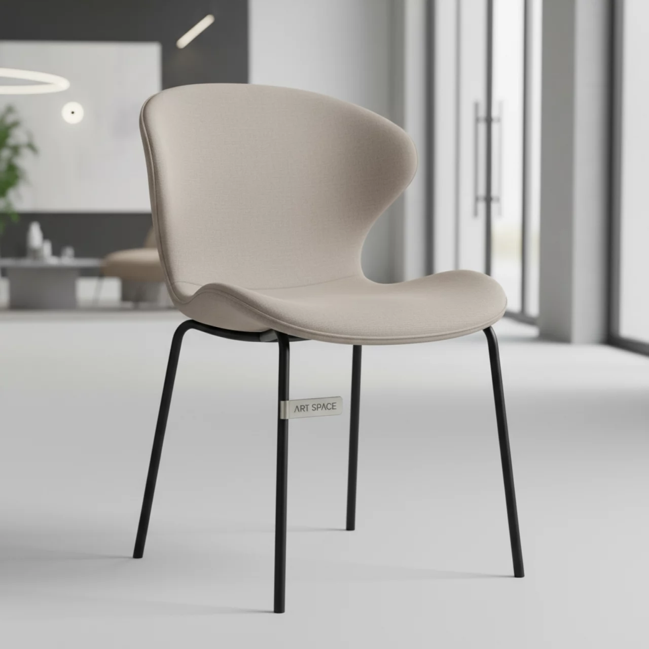 Аренда Стул Kongsberg ткань бежевая ножки черные в санатории «Металлург» — ART SPACE
