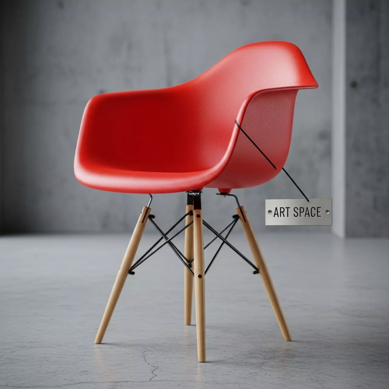 Аренда Стул красный Eames в Cosmos Sochi Hotel — ART SPACE