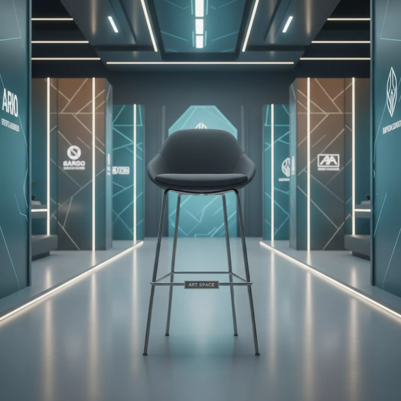 Аренда Стул кресло барный Kruger серый в Bridge Resort — ART SPACE