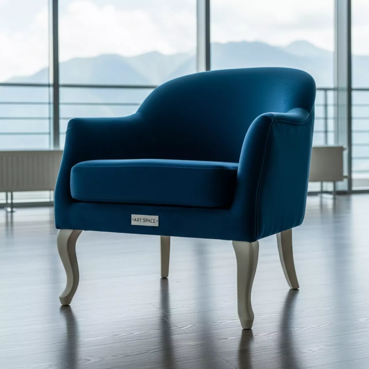 Аренда Стул кресло Джуно синий слоновая кость на курорте «Газпром» (Альпика) — ART SPACE