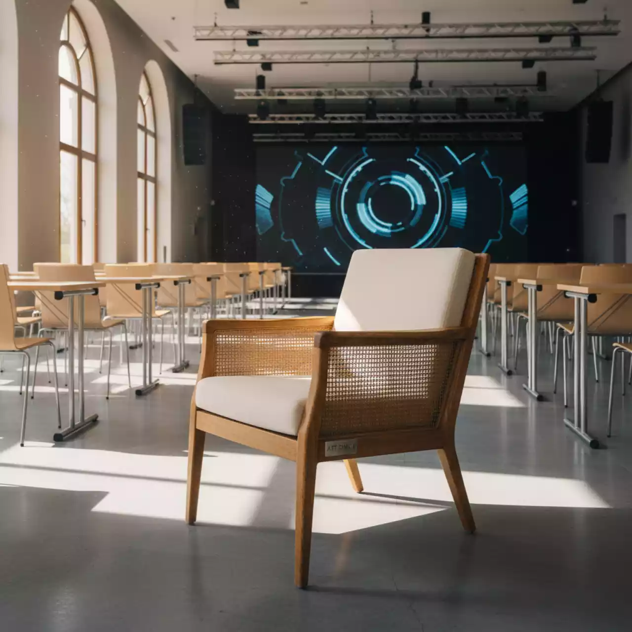 Аренда Стул кресло из ротанга Руардин Ruardean подушка цвет дерева в Маринс Парк Отеле — ART SPACE