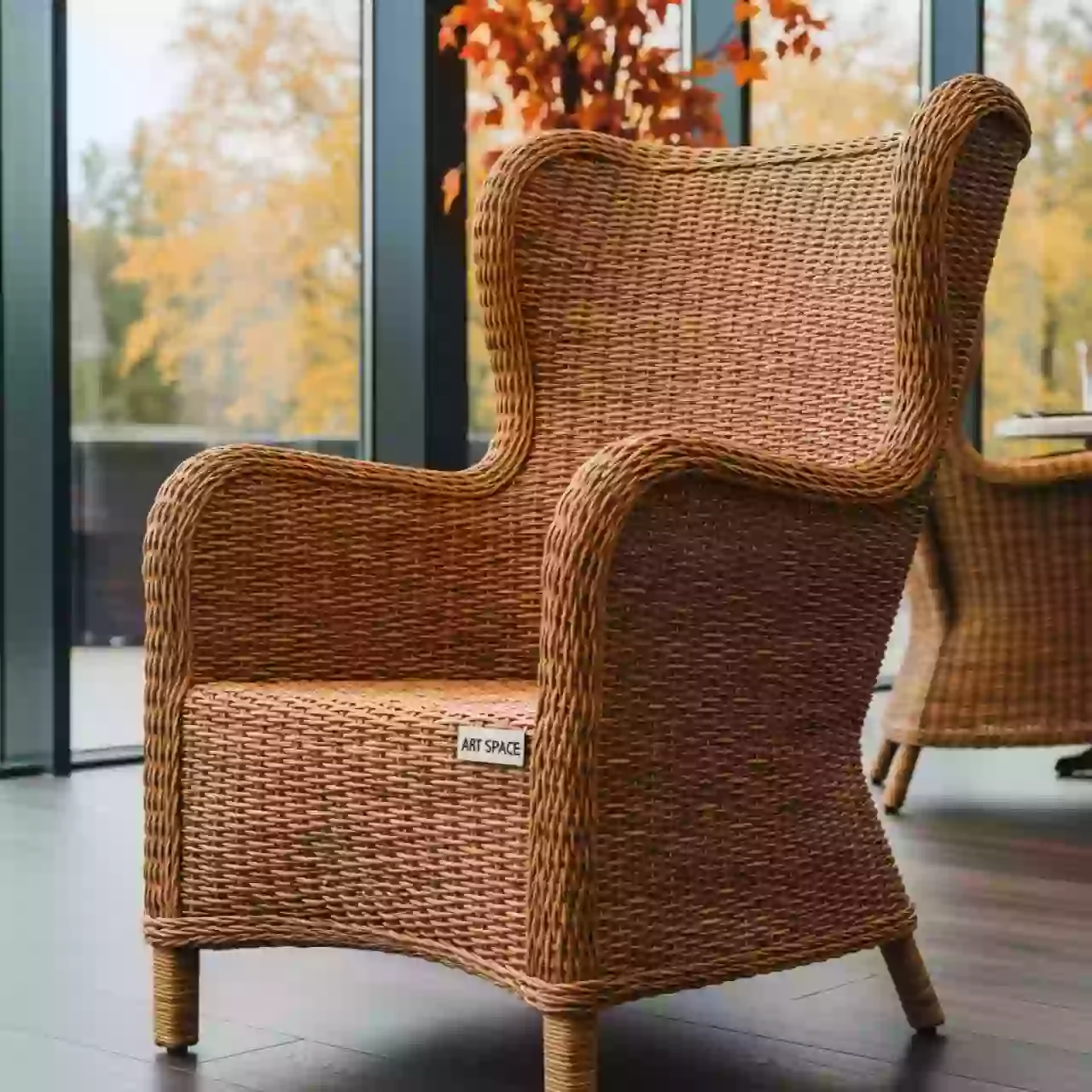 Аренда Стул кресло плетеное Пеланги К коньяк в ресторане «D.O.M» — ART SPACE