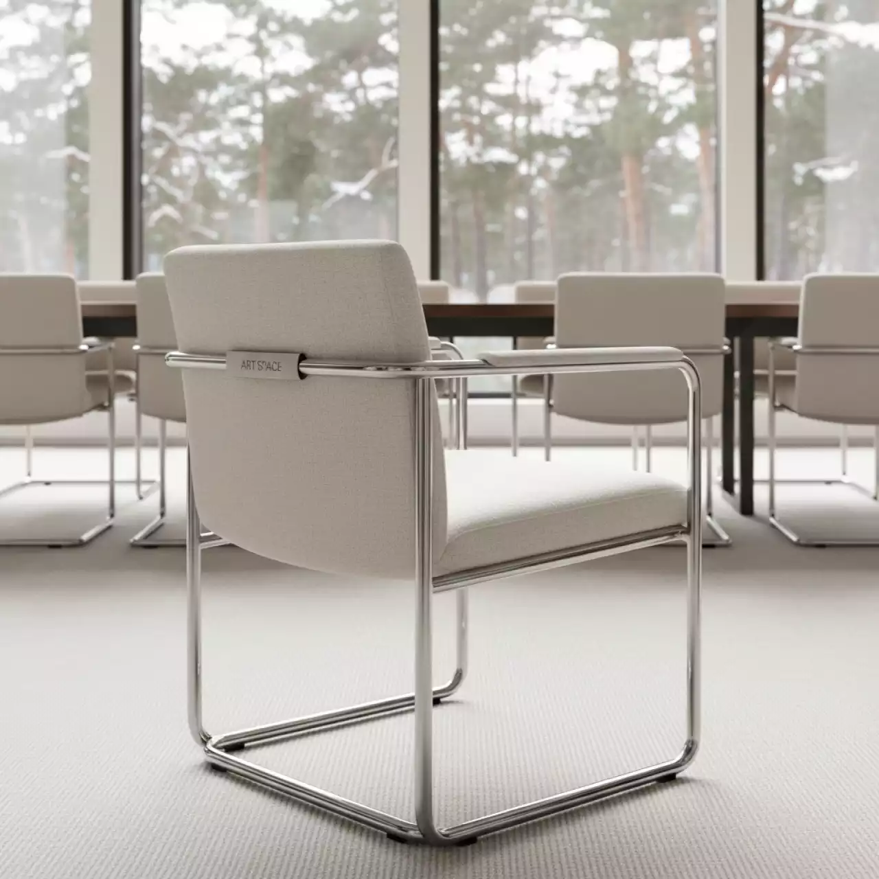 Аренда Стул Крок рогожка Montana каркас серебро в санатории «Русь» — ART SPACE