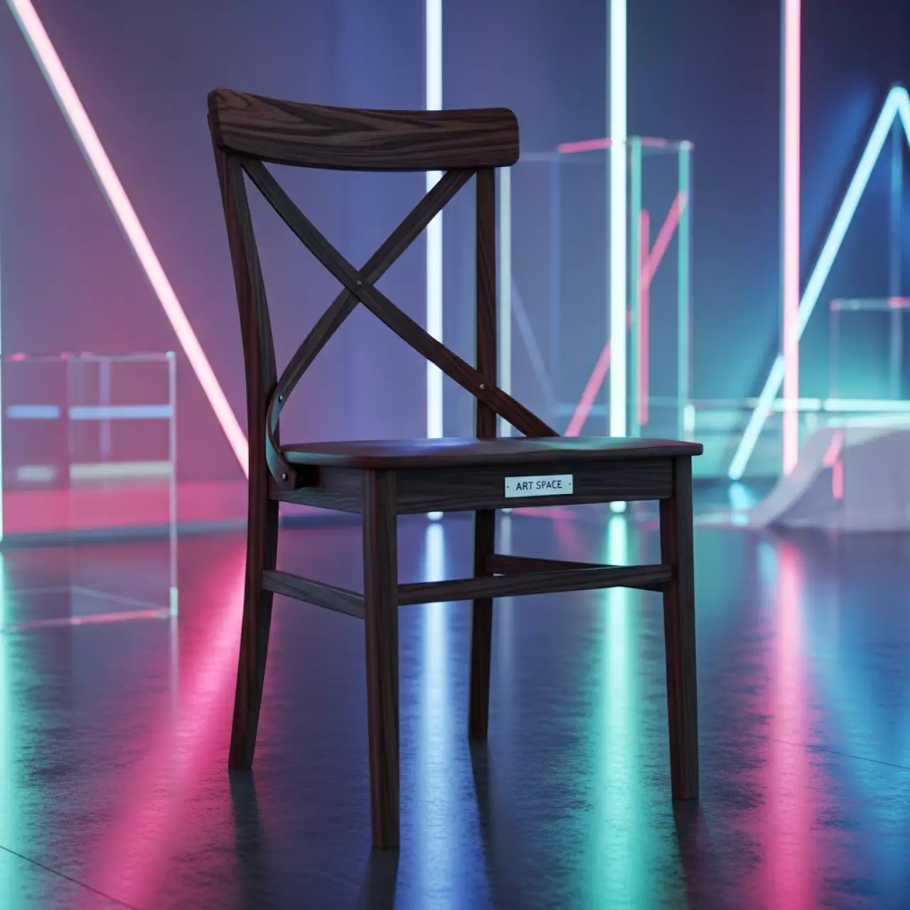 Аренда Стул Кроссбэк дерево венге на Сочи Автодроме — ART SPACE