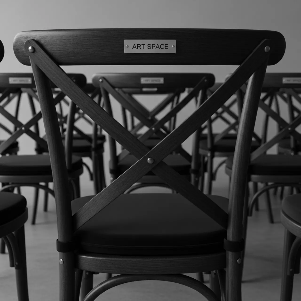 Аренда Стул Кроссбэк с черной подушкой в санатории «Черноморье» — ART SPACE