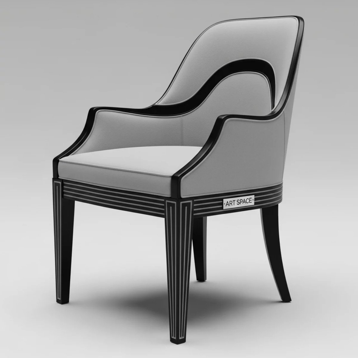 Аренда Стул крутящийся серый с черным Solomon в пляжном клубе Del Mar — ART SPACE