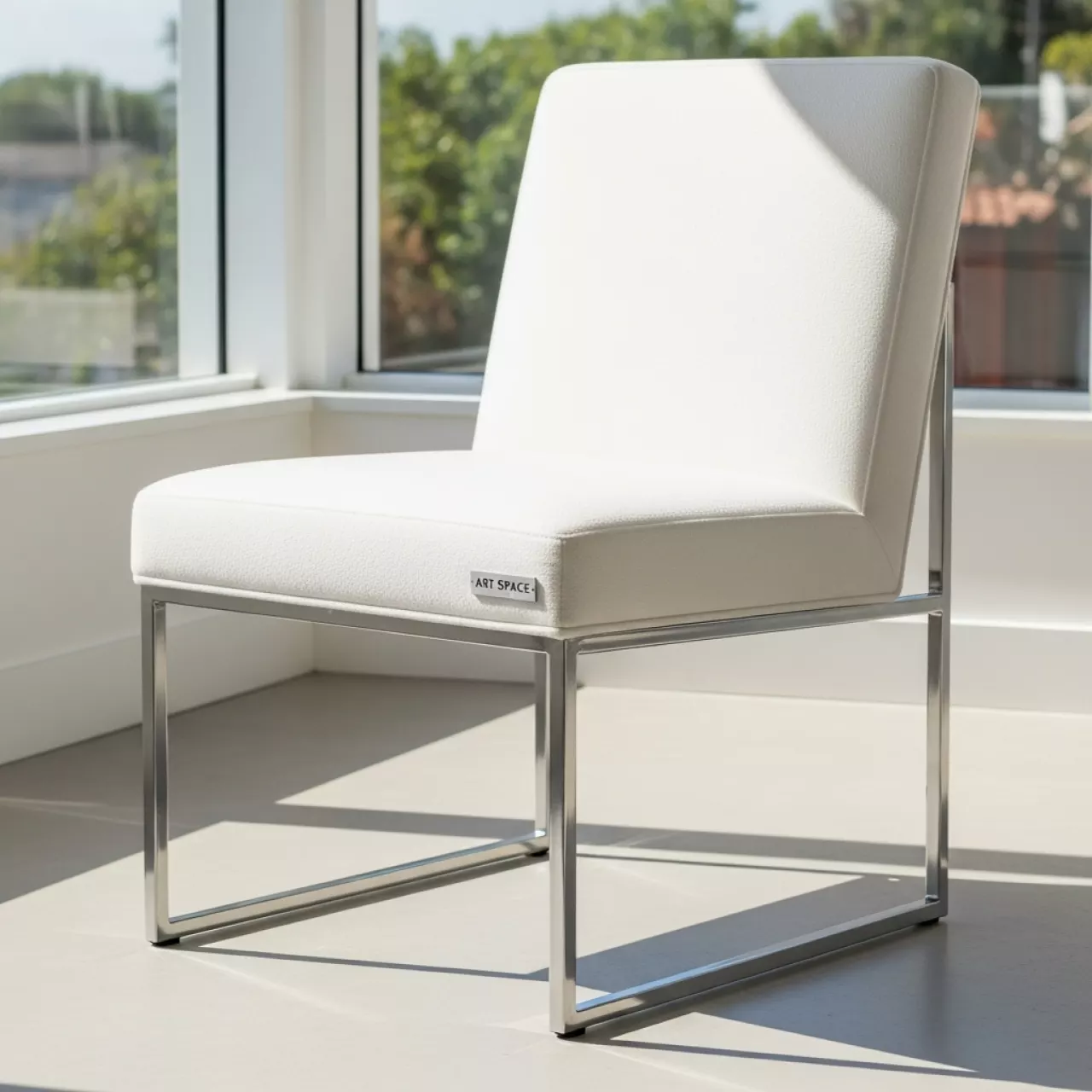 Аренда Стул Kuadra на полозьях с обивкой в пляжном клубе Del Mar — ART SPACE