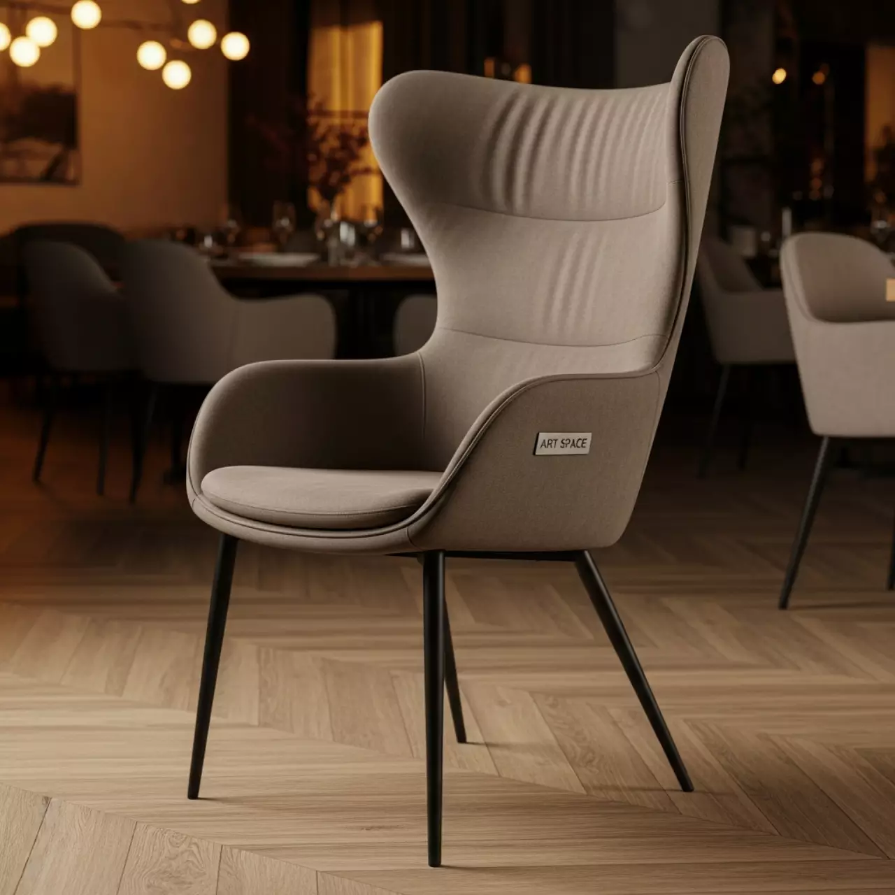 Аренда Стул кухонный Typhoon темно бежевый черный в ресторане «Магадан» — ART SPACE