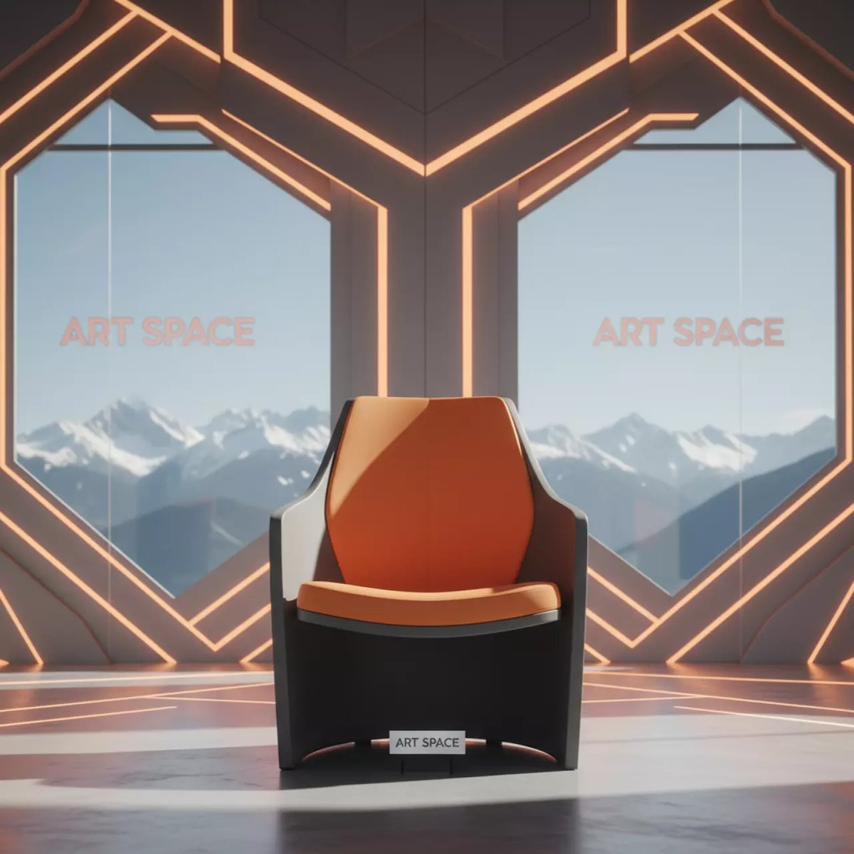 Аренда Стул LIO CH st оранжевый серый в Sochi Marriott Krasnaya Polyana — ART SPACE