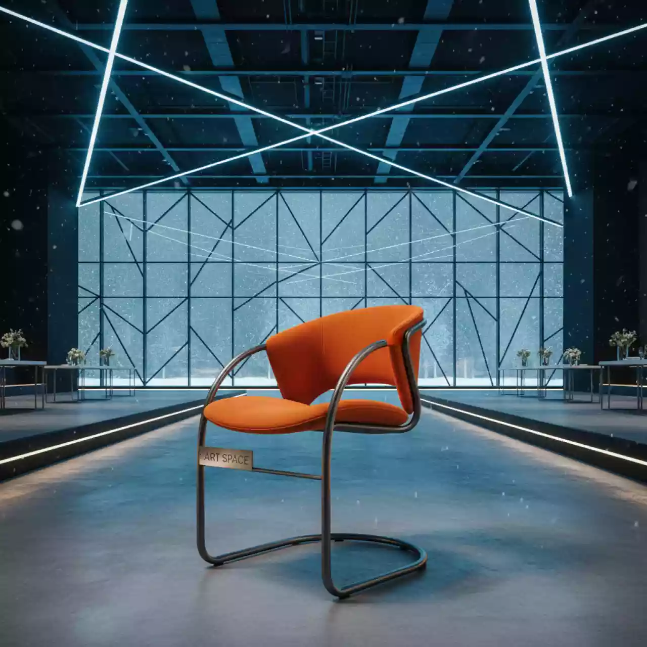 Аренда Стул LIO CH st RAL mua mel orange H gray в Керлинговом центре «Ледяной куб» — ART SPACE