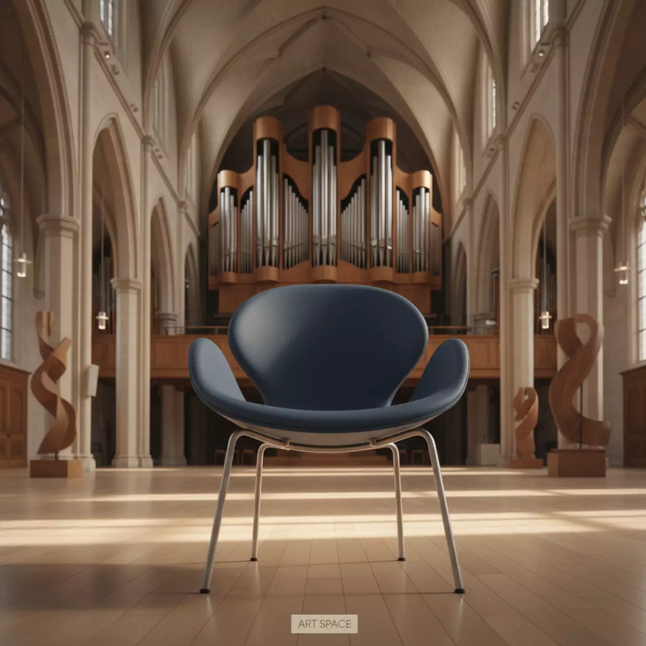 Аренда Стул LIO CH st RAL SH blue H gray в Зале органной и камерной музыки — ART SPACE