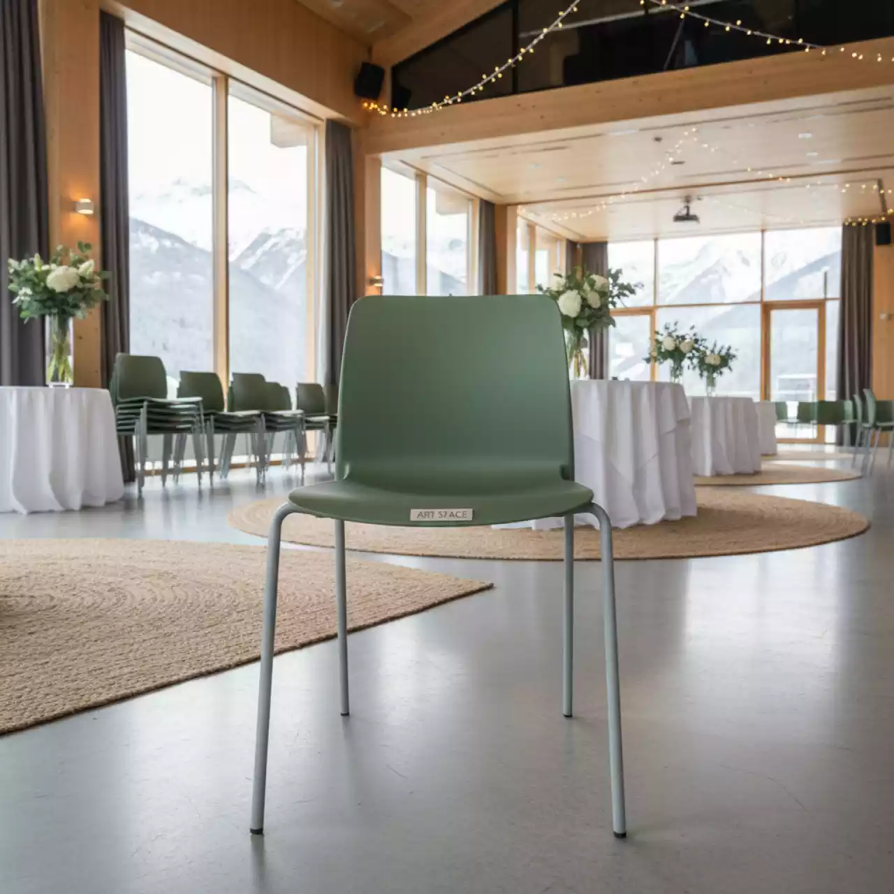 Аренда Стул LIO CH st зеленый серый в Golden Tulip Rosa Khutor — ART SPACE