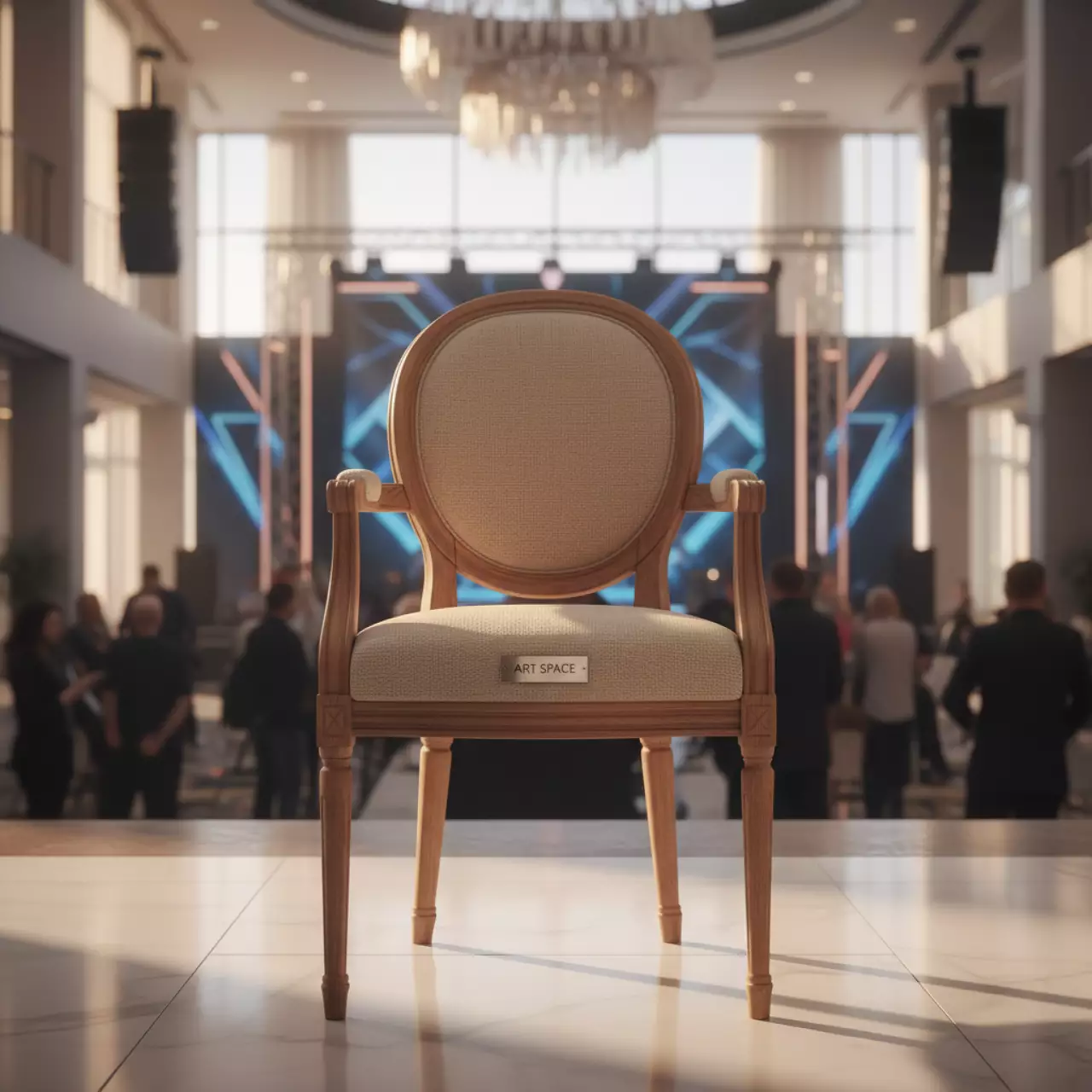 Аренда Стул Лион с подлокотниками и подушкой рогожка бежевая Lardasa в Маринс Парк Отеле — ART SPACE