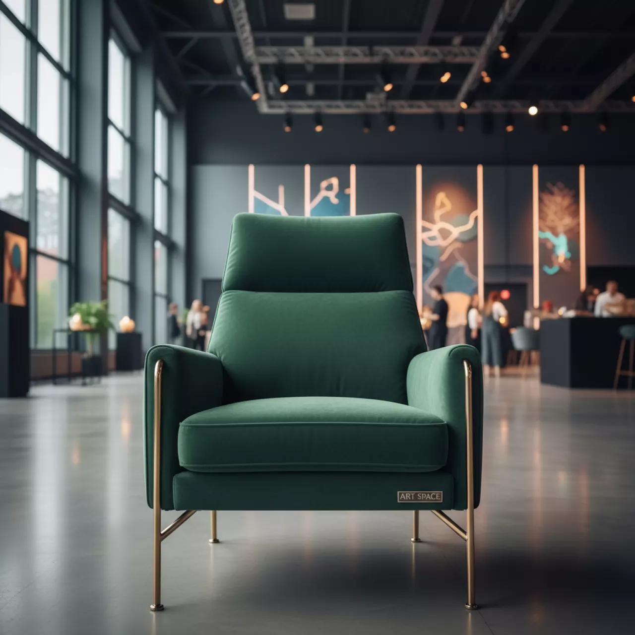 Аренда Стул Лион золотой изумрудный в Сириус Арене — ART SPACE