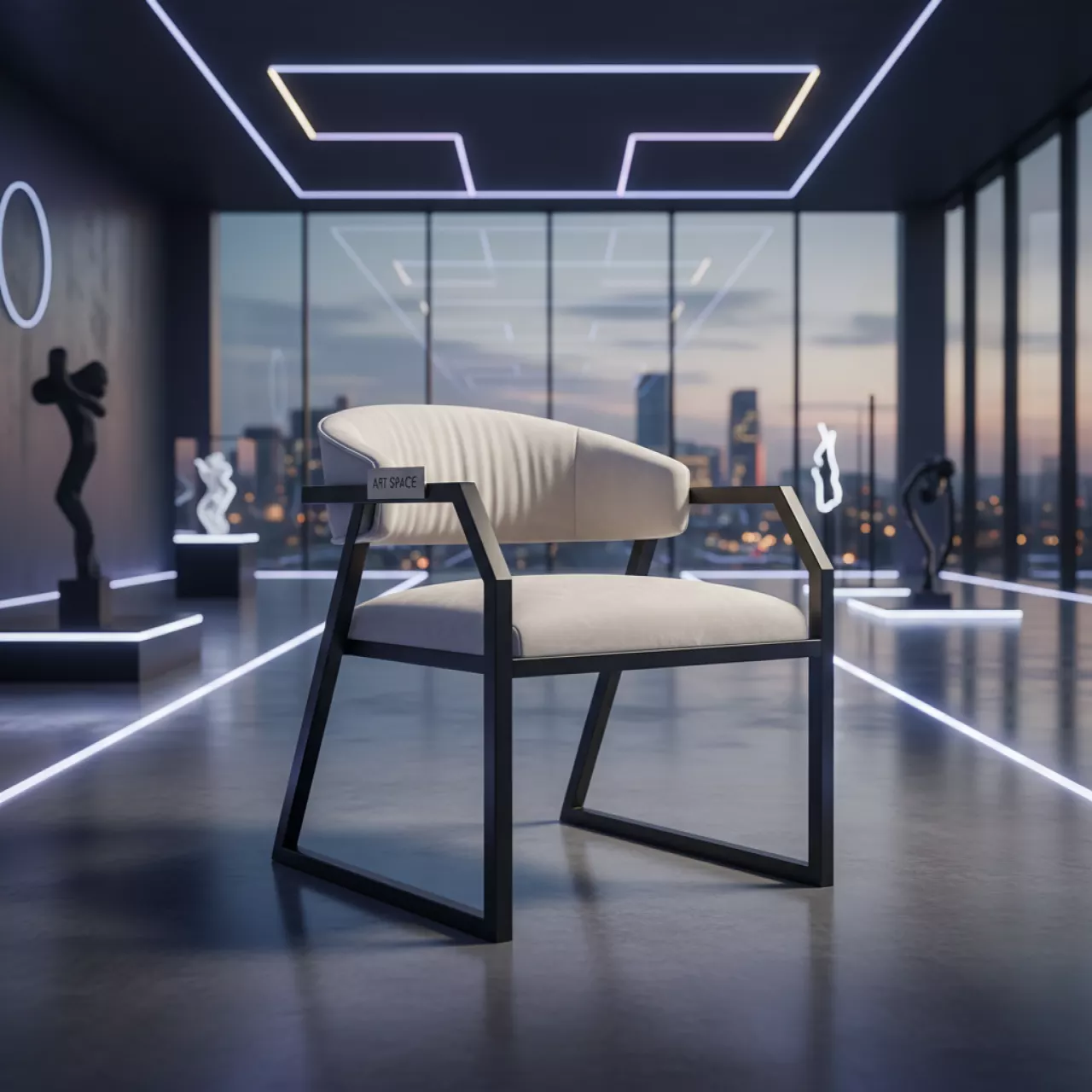 Аренда Стул Лира черный молочный бархат в ОКЦ «Галактика» — ART SPACE