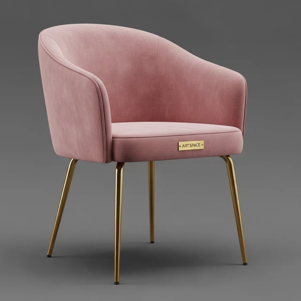 Аренда Стул Лира золотой пыльно розовый бархат в Гранд Отель Сочи — ART SPACE