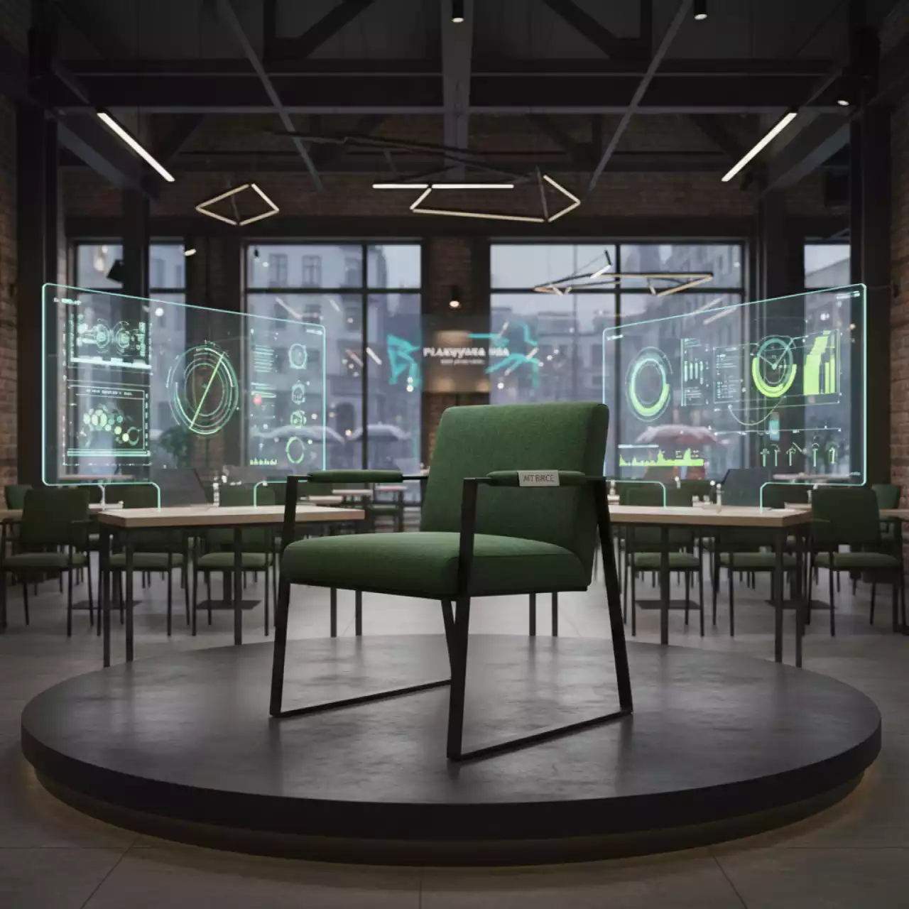 Аренда Стул Logan Green в ресторане «Плакучая Ива» — ART SPACE