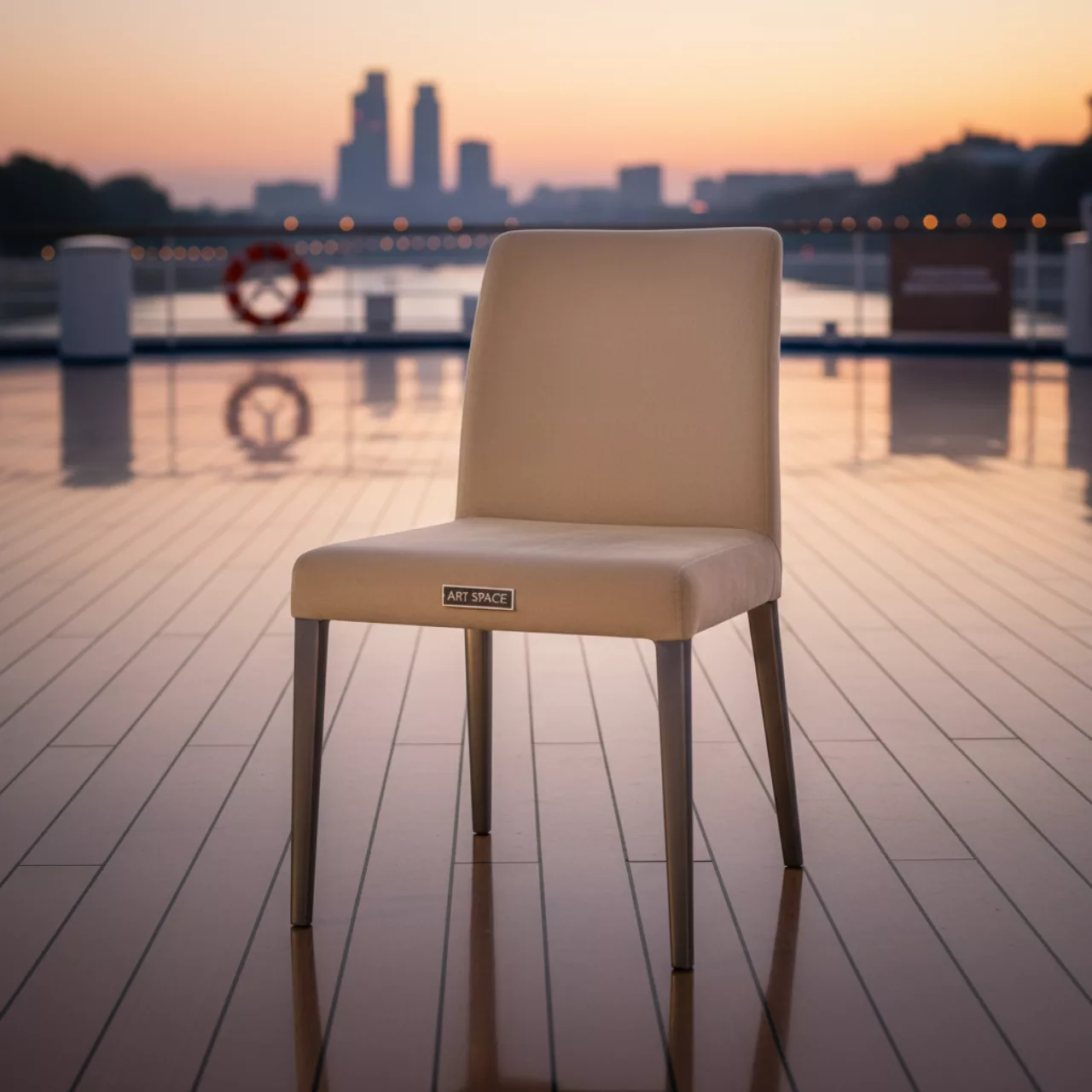 Аренда Стул Логан NEW велюр бежевый на теплоходе «Дагомыс» — ART SPACE