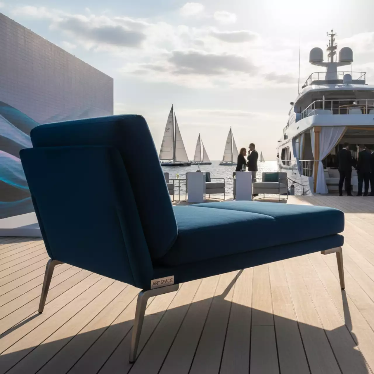 Аренда Стул Логан NEW велюр синий на парусной регате (Сочи) — ART SPACE