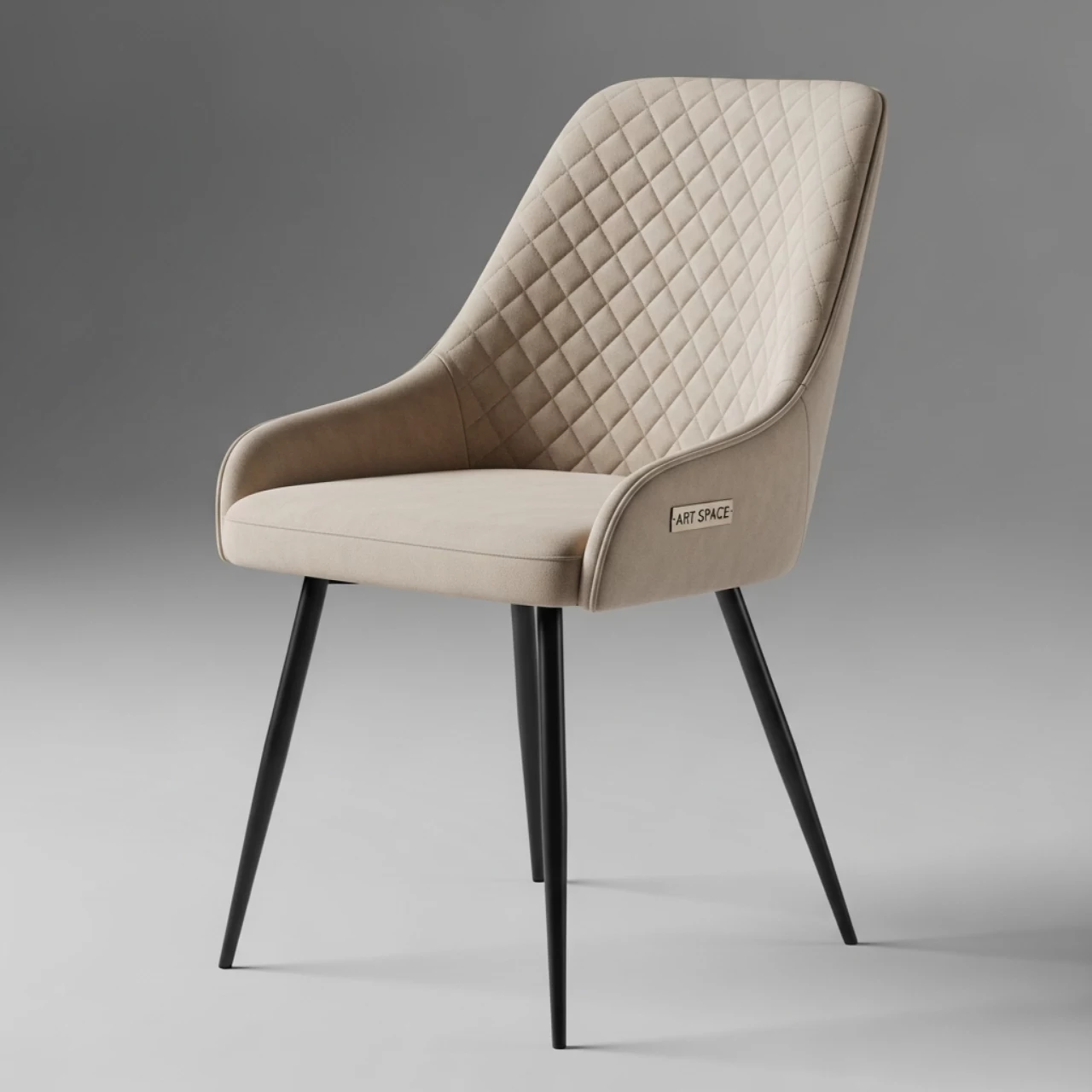 Аренда Стул Маллин бежевый велюр черные ножки в ледовом дворце «Большой» — ART SPACE