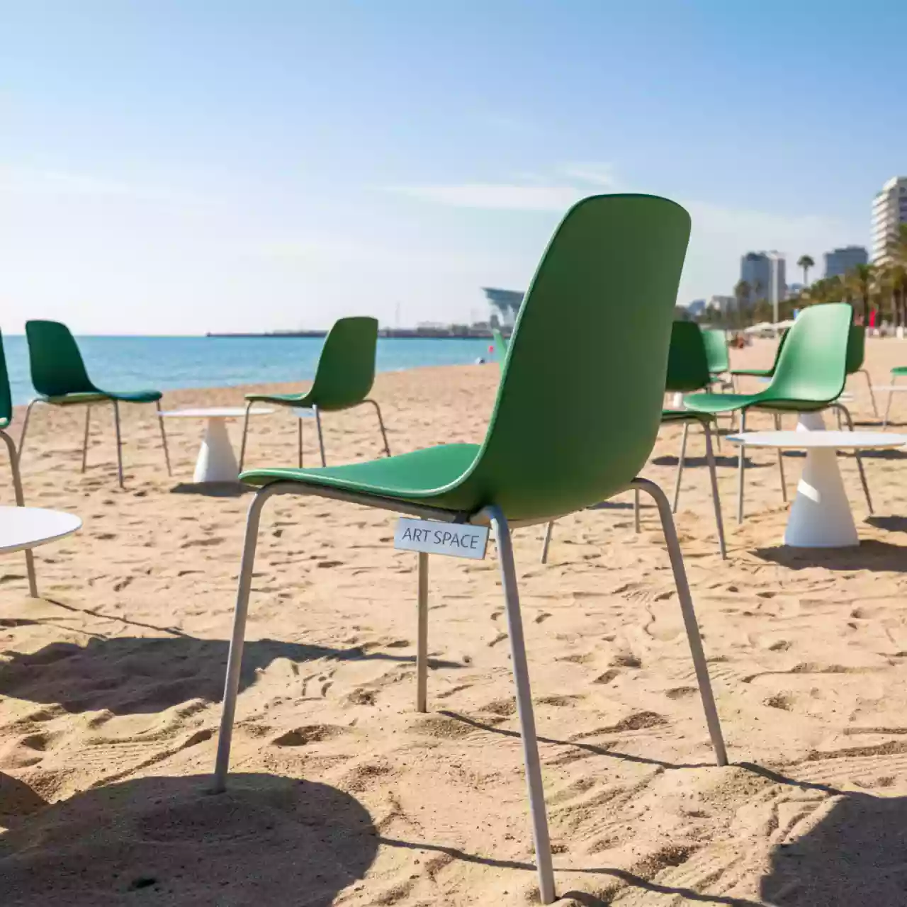 Аренда Стул MAR CH RAL Mua mel green H gray на пляже «Ривьера» — ART SPACE
