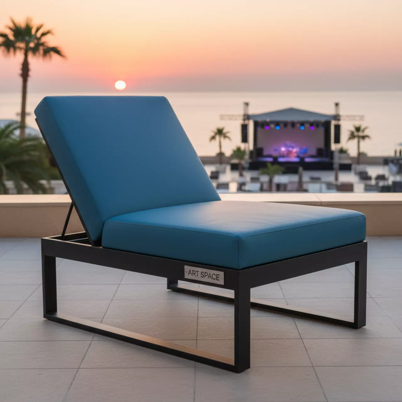 Аренда Стул Marco синий из экокожи BL в Гранд Отель Сочи — ART SPACE