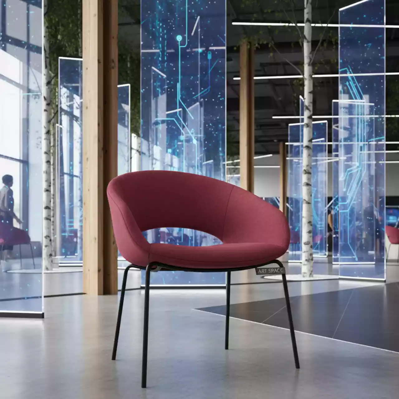 Аренда Стул Марк брусничный ножки металлические в этно-парке «Моя Россия» — ART SPACE