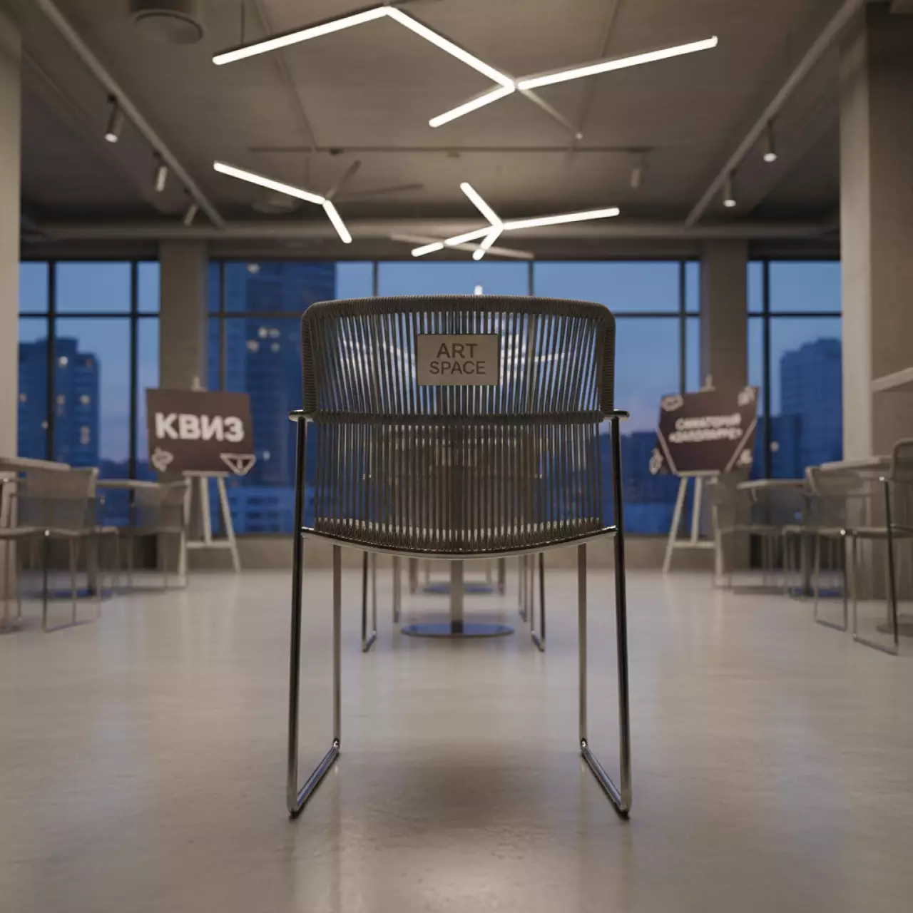 Аренда Стул Марсель плетеный из роупа серый в санатории «Заполярье» — ART SPACE