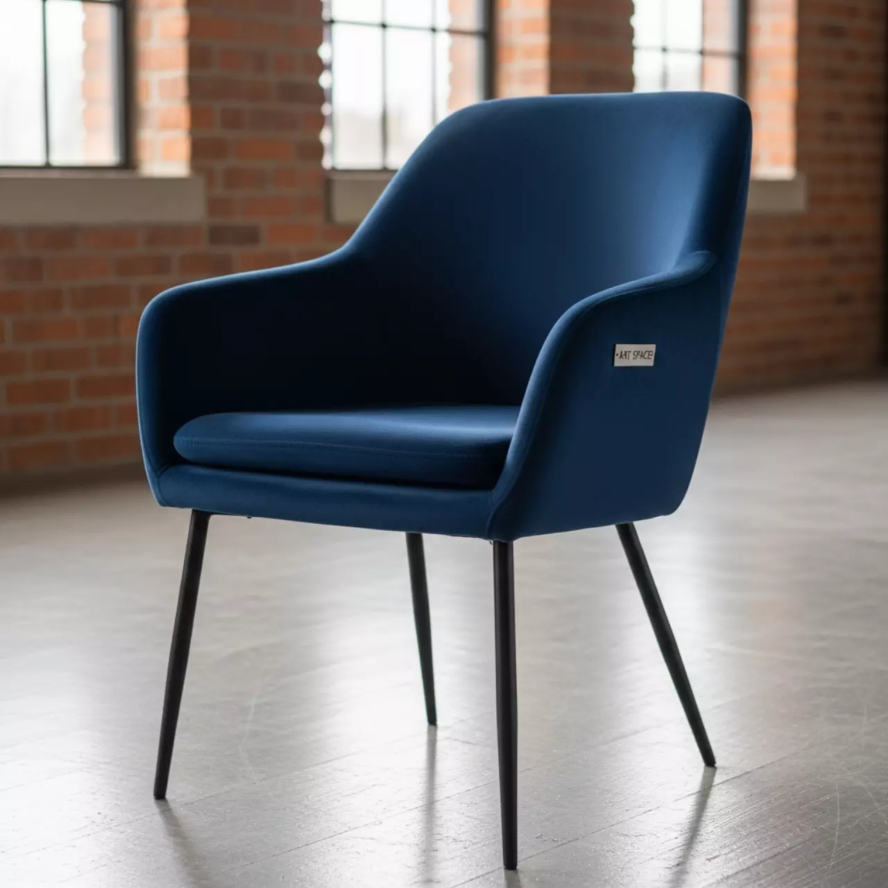 Аренда Стул Мехико синий велюр в лофте «Студия 21» — ART SPACE