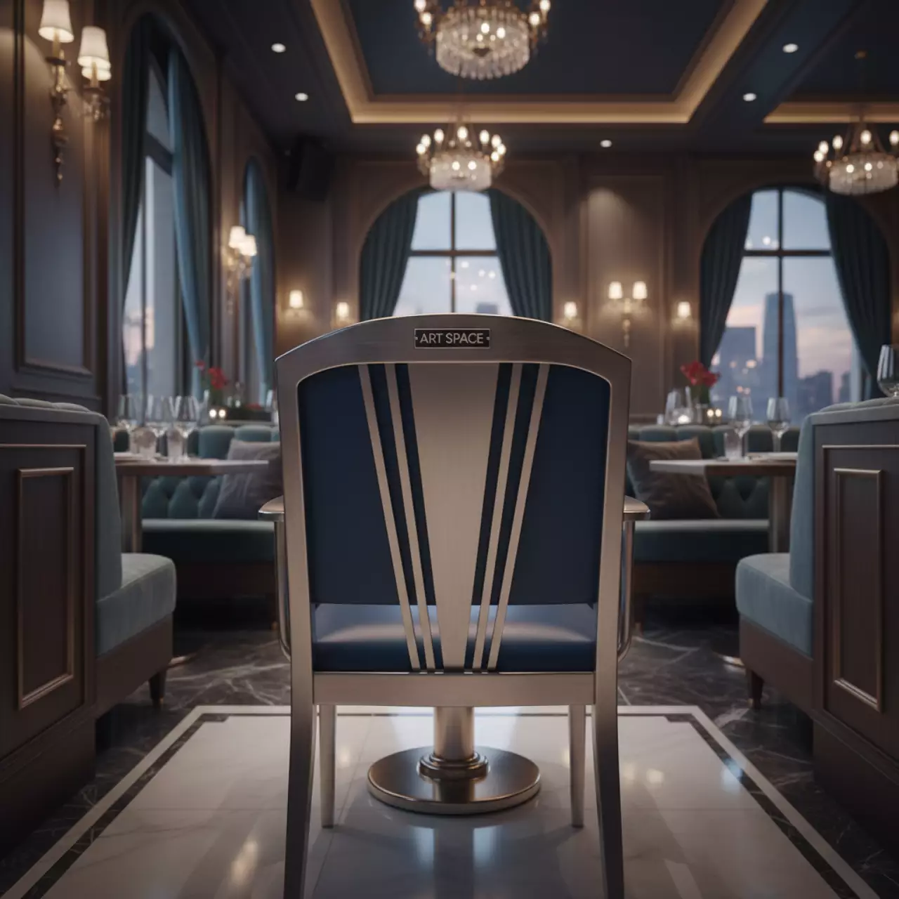 Аренда Стул металлический C в ресторане «Магадан» — ART SPACE