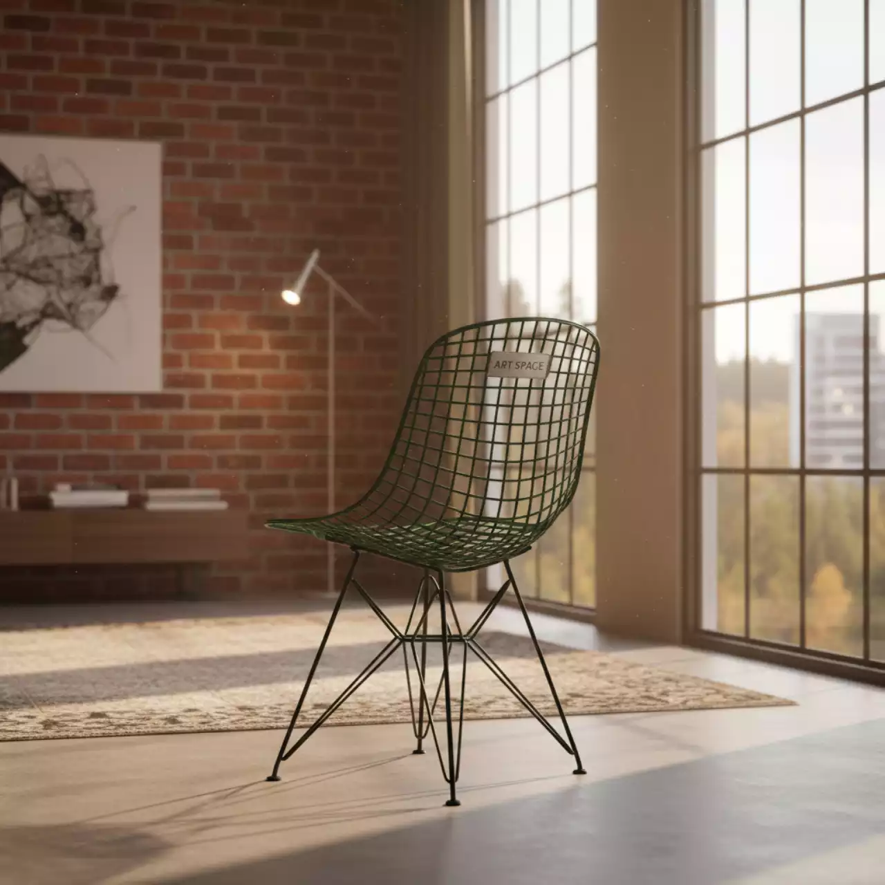 Аренда Стул металлический зеленый Eames в комплексе «Дагомыс» — ART SPACE