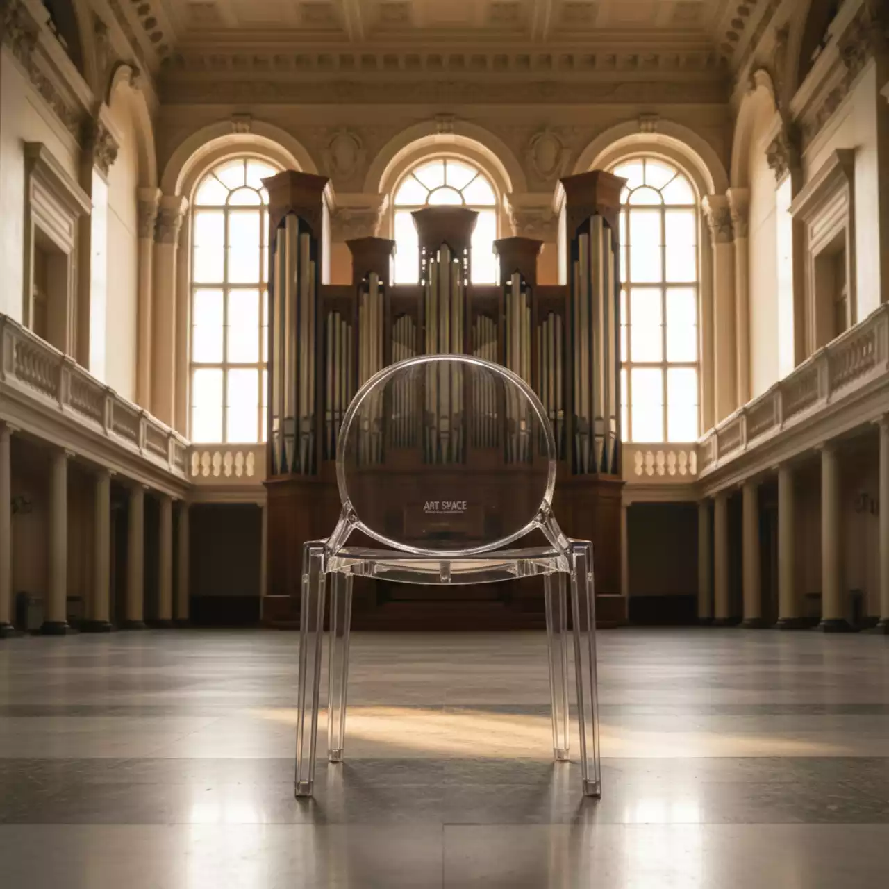 Аренда Стул Мила без подлокотников прозрачный в Зале органной и камерной музыки — ART SPACE