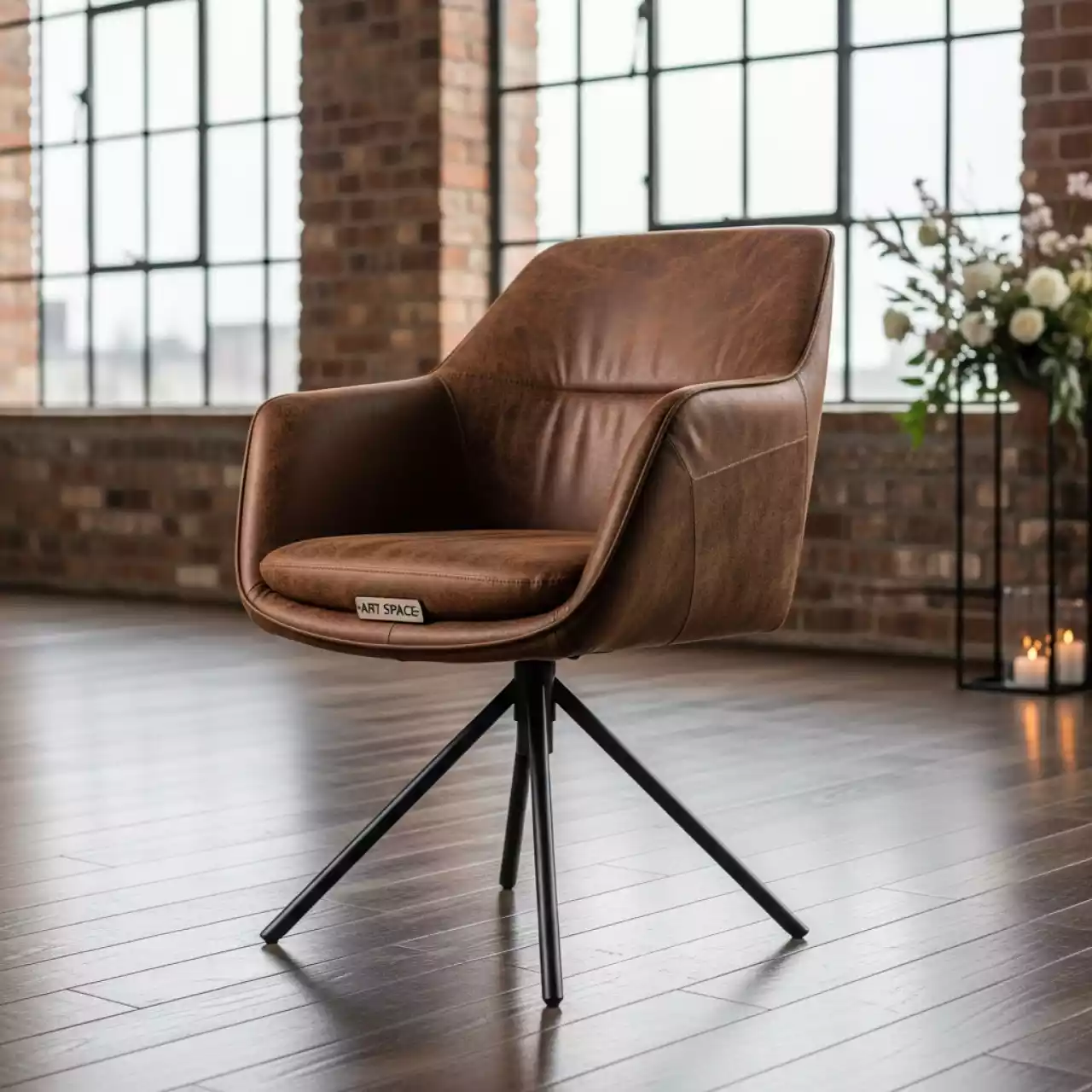 Аренда Стул Мила искусственная кожа Western поворотное основание в Mövenpick Hotel — ART SPACE