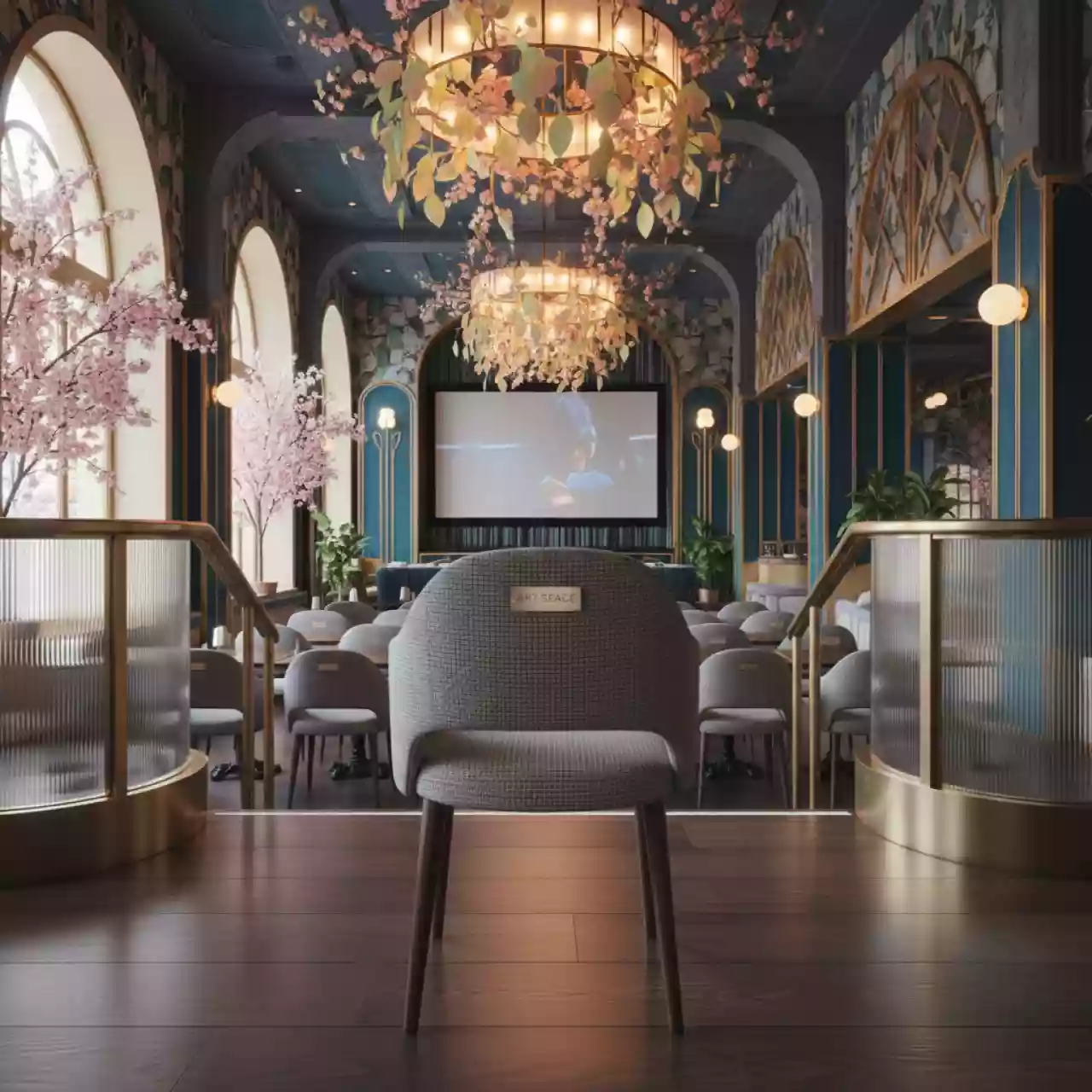 Аренда Стул Мила серый клетка в ресторане «Сыроварня» — ART SPACE