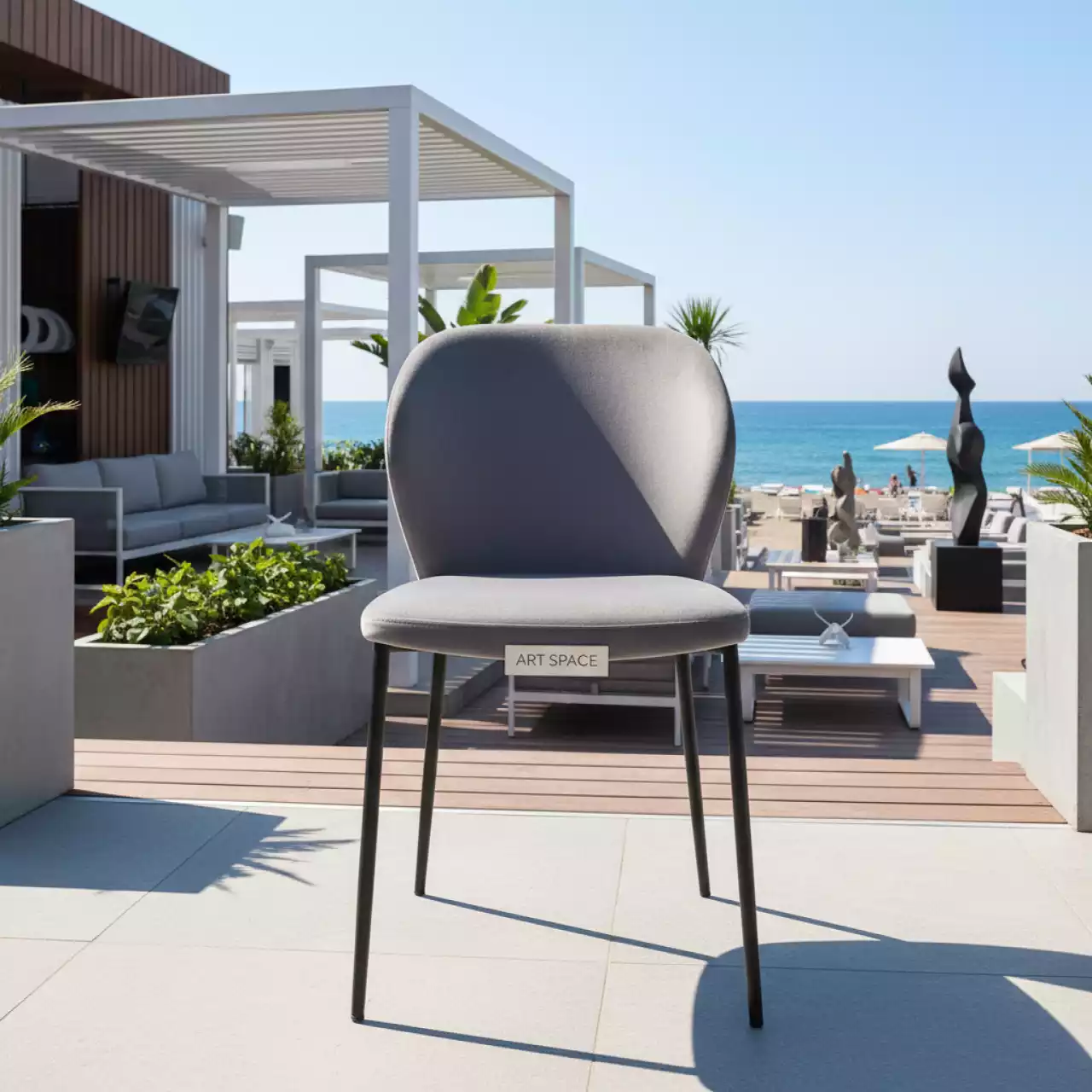 Аренда Стул Mix велюр серый в пляжном комплексе VinoGrad — ART SPACE