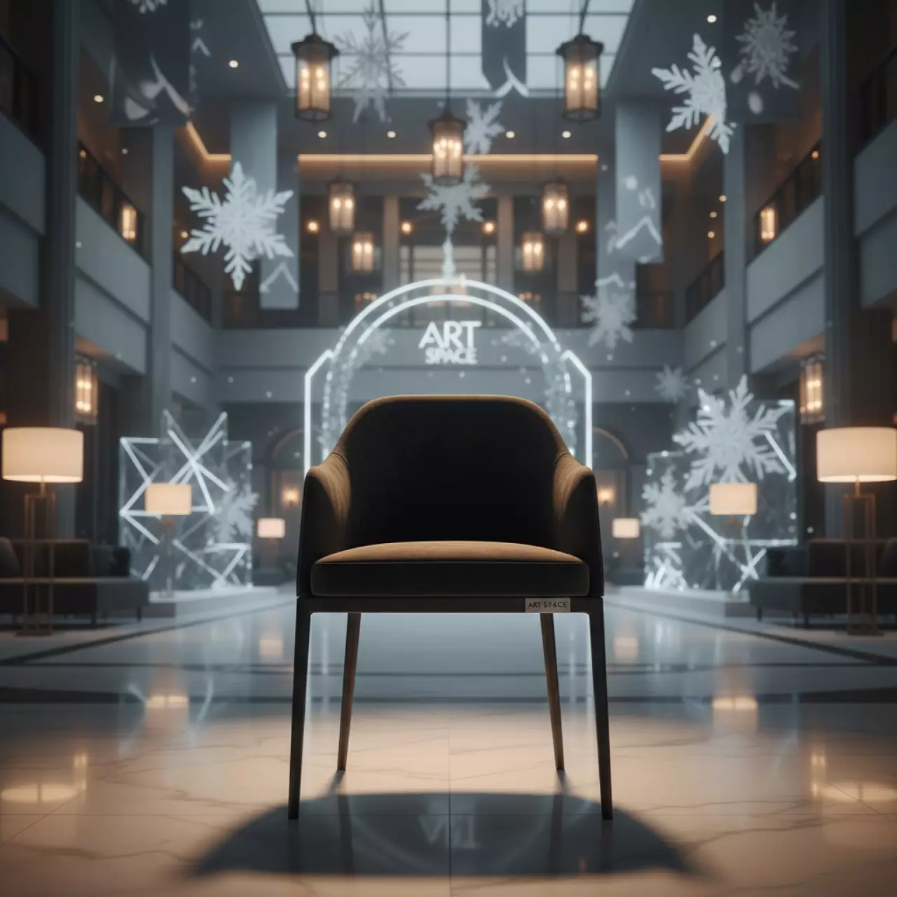 Аренда Стул мягкий черный велюр черный металлический каркас в санатории «Заполярье» — ART SPACE