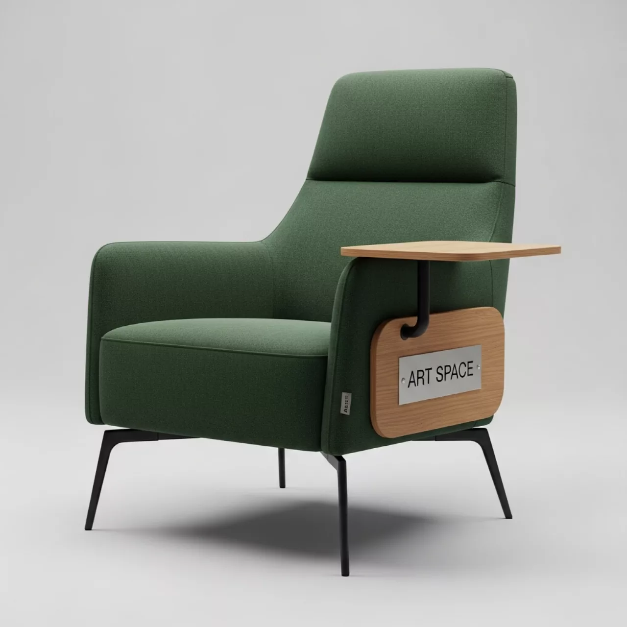 Аренда Стул на ножках с подлокотниками и столиком Vicenza зеленый на Имеретинской набережной — ART SPACE