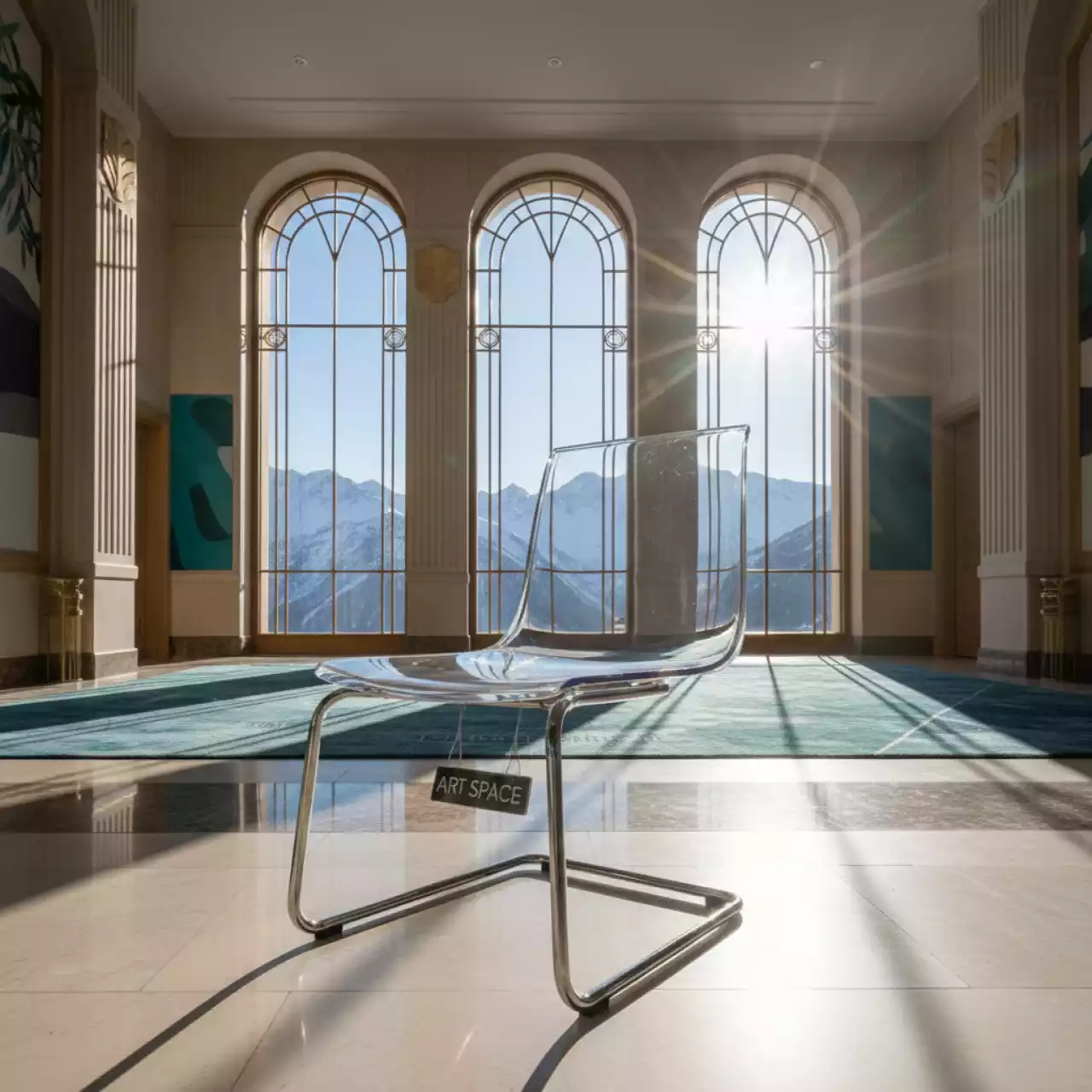 Аренда Стул на полозьях прозрачный X Treme S Sled в Green Flow Hotel — ART SPACE