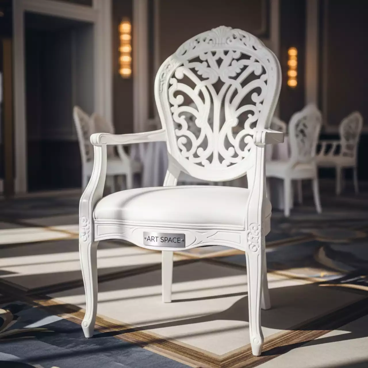 Аренда Стул Наполеон белый пластиковый в Bridge Resort — ART SPACE