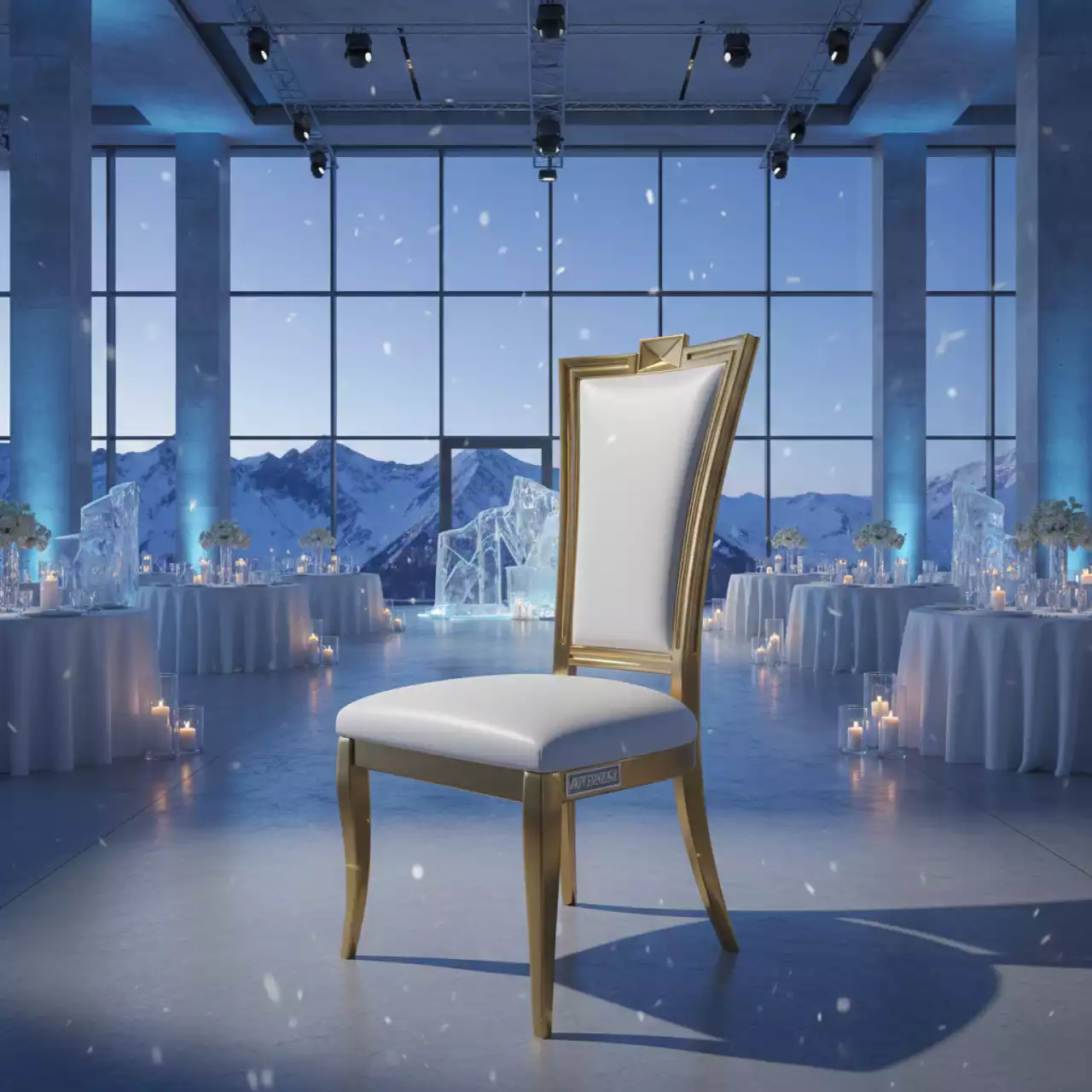 Аренда Стул Napoleon Gold White белый на площадке Rosa Peak — ART SPACE
