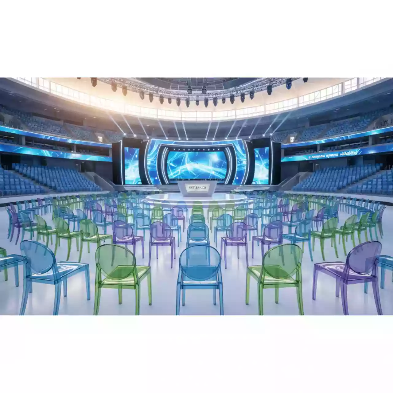 Аренда Стул Наполеон New пластиковый цветной в ледовой арене «Шайба» — ART SPACE