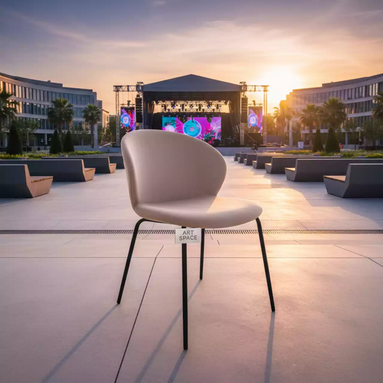 Аренда Стул Nepal P латте велюр черный каркас в Университете «Сириус» — ART SPACE