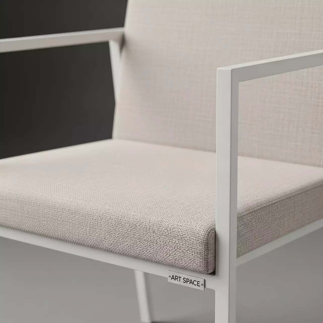 Аренда Стул Nil бежевая ткань белый в санатории «Русь» — ART SPACE