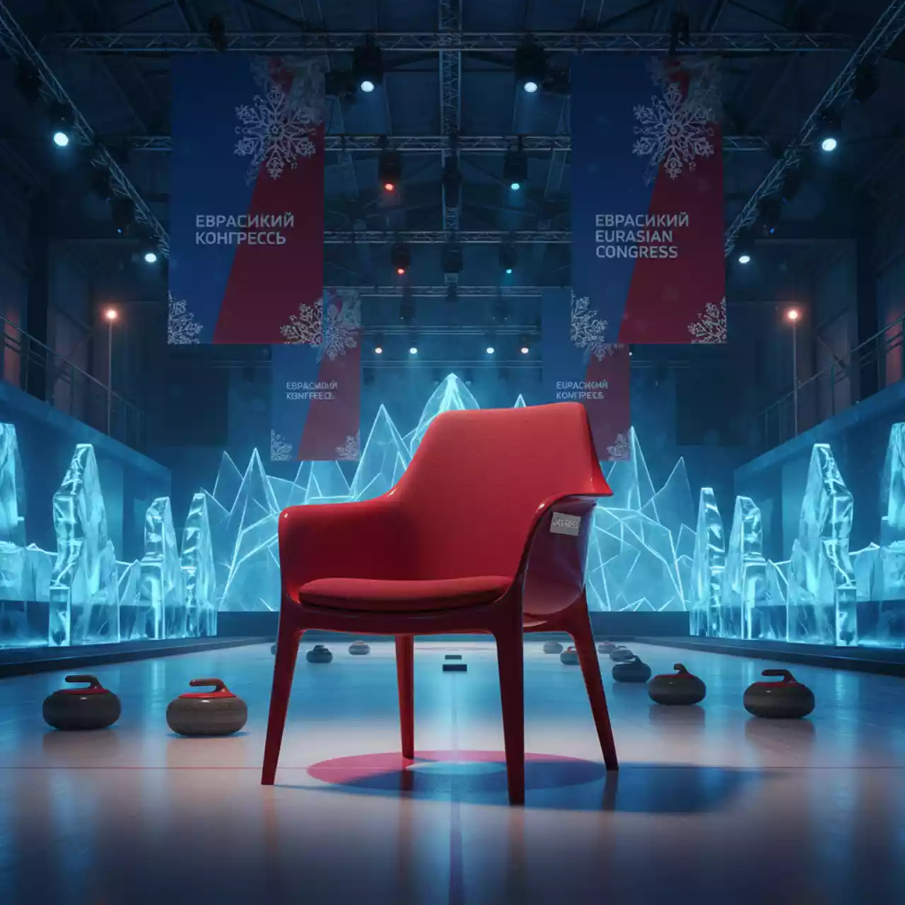 Аренда Стул ножки с подлокотниками красный Vicenza в Керлинговом центре «Ледяной куб» — ART SPACE