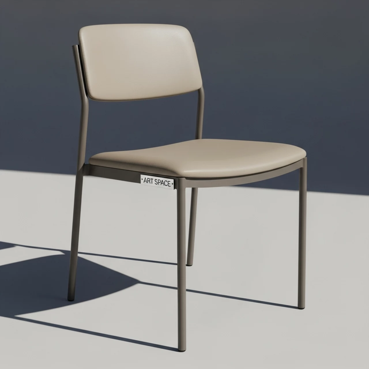 Аренда Стул обеденный Casey серо коричневый с бежевой экокожей в Omega Sirius — ART SPACE