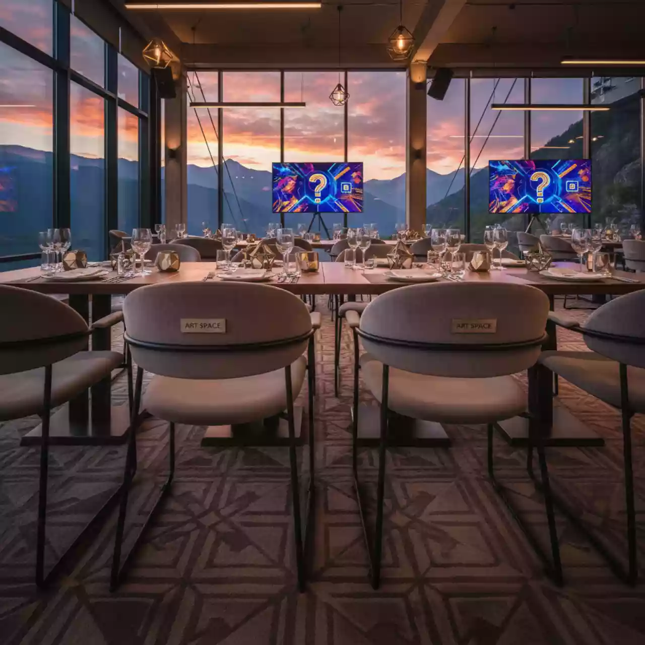 Аренда Стул обеденный Oscar серый ткань в Skypark Sochi — ART SPACE