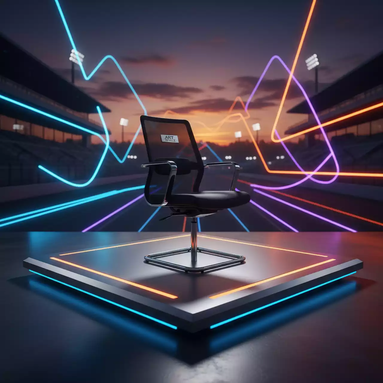 Аренда Стул офисный черный ИЗО на Сочи Автодроме — ART SPACE