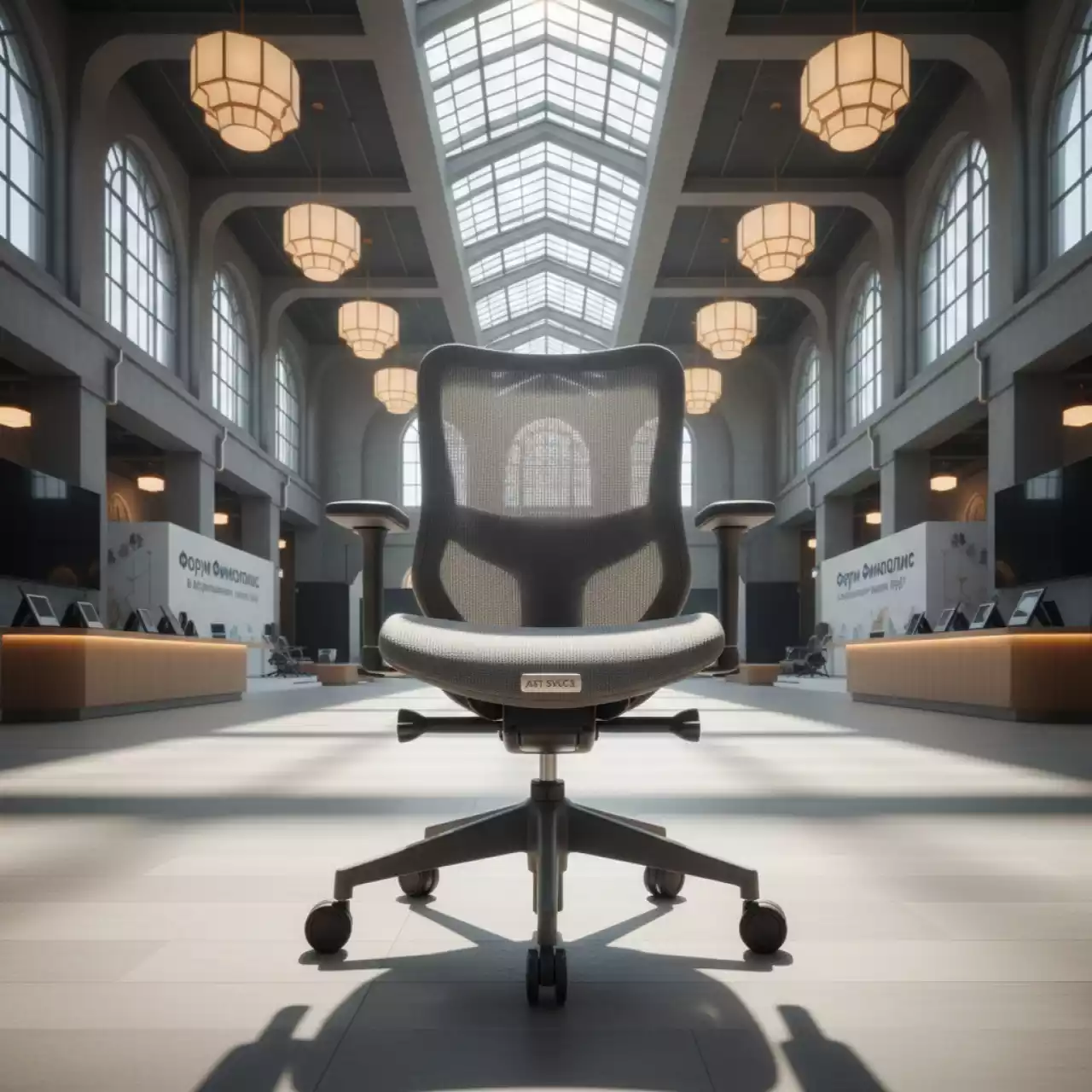 Аренда Стул офисный Echo светло серый в Керлинговом центре «Ледяной куб» — ART SPACE