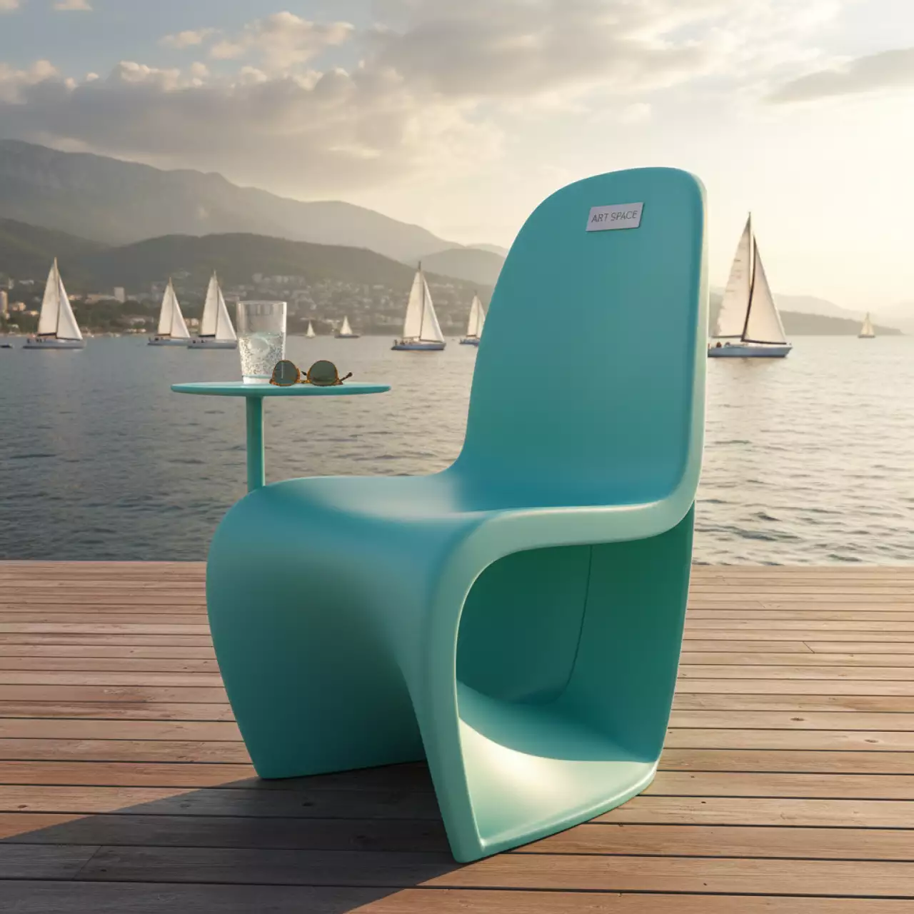 Аренда Стул офисный пластиковый со столиком Kanvas O R Coach на парусной регате (Сочи) — ART SPACE